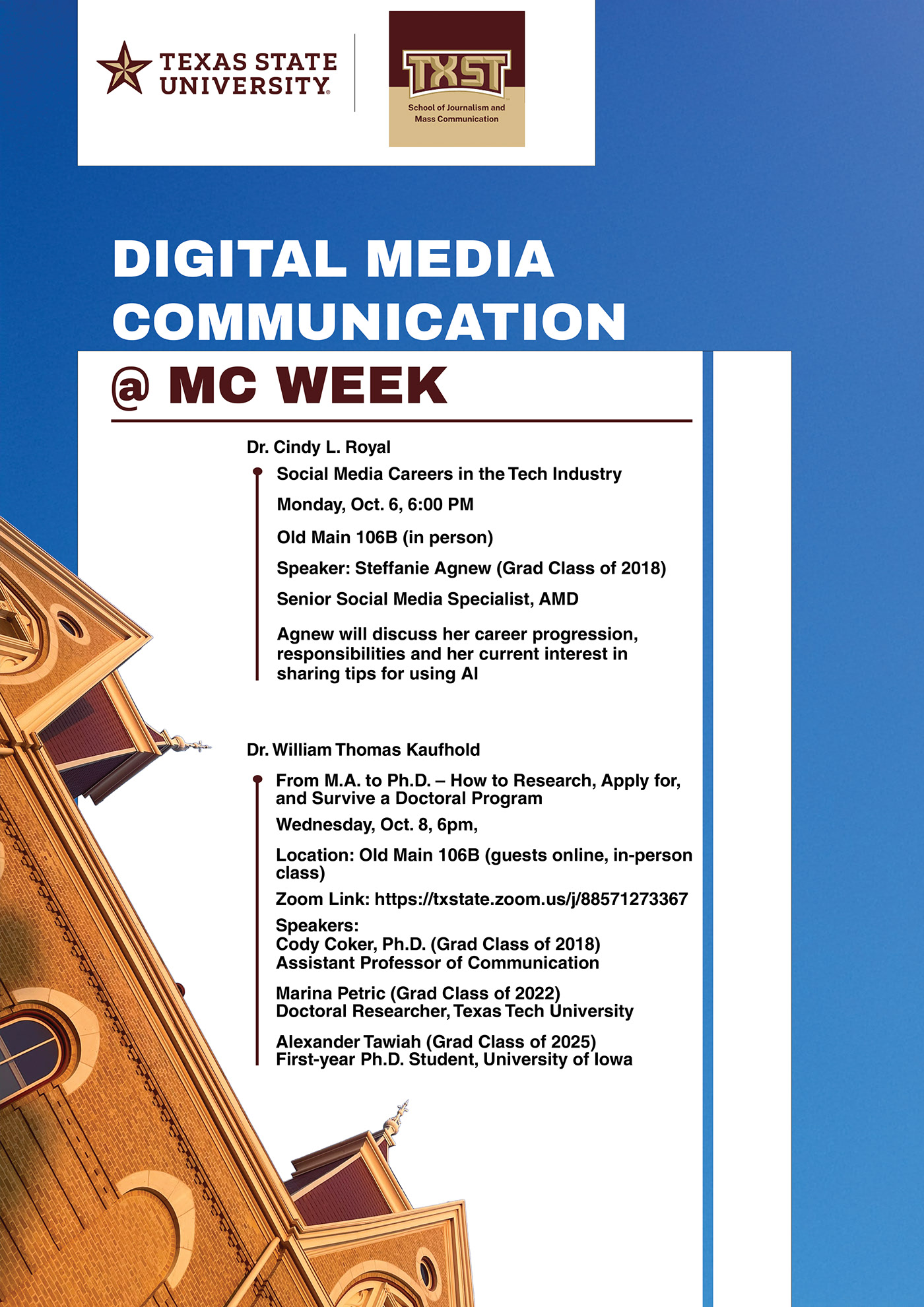 Poster design for SJMC Mass Communication week